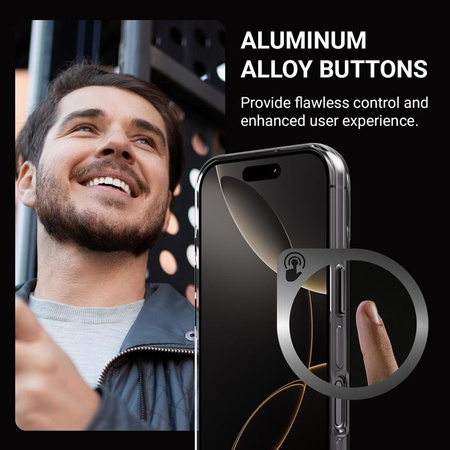 Crong Clear MAG Pro - Etui iPhone 16 Pro MagSafe (czarny)