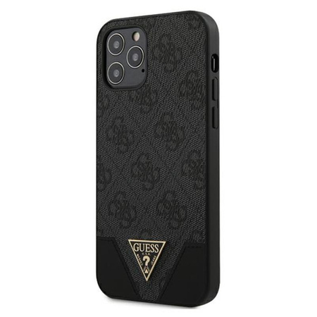 Guess 4G Triangle Collection - Etui iPhone 12 / iPhone 12 Pro (szary)