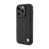 BMW Leather Quilted - Etui iPhone 15 Pro (czarny)