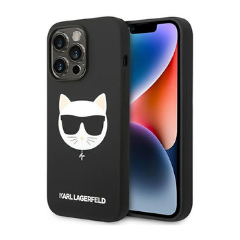 Karl Lagerfeld Choupette Head MagSafe Silicone - Etui iPhone 14 Pro Max (czarny)