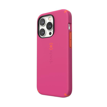 Speck CandyShell Pro - Etui iPhone 14 Pro z powłoką MICROBAN (Digital Pink / Energy Red)