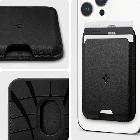 Spigen Valentinus Pro MagSafe - Portfel magnetyczny (Black)