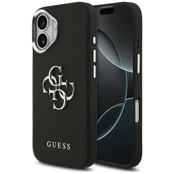 Guess Grained Big 4G Classic Logo - Etui iPhone 17 (czarny)