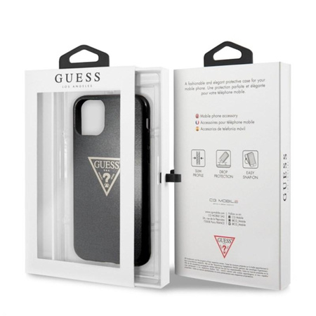 Guess Solid Glitter Triangle - Etui iPhone 11 (Black)