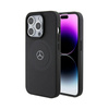 Mercedes Crossed Lines Pattern Leather MagSafe - Etui iPhone 15 Pro Max (czarny)