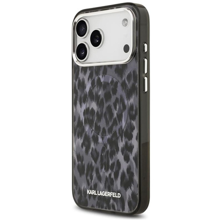 Karl Lagerfeld IML Leopard Pattern MagSafe - Etui iPhone 17 Pro Max (czarny)