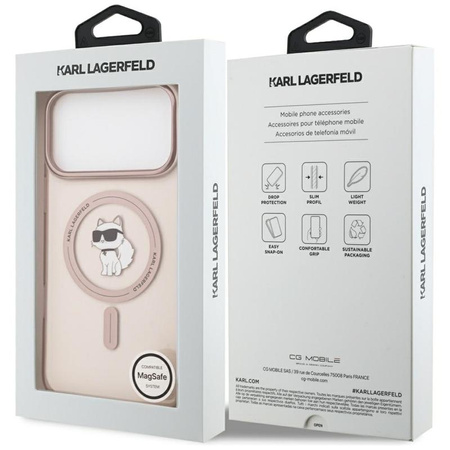 Karl Lagerfeld IML Choupette MagSafe - Etui iPhone 17 Pro Max (różowy)