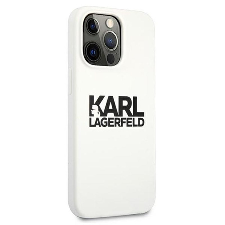 Karl Lagerfeld Silicone Stack Logo - Etui iPhone 13 Pro (biały)