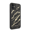 Guess Marble Glass Gold Glitter - Etui iPhone 11 (czarny)