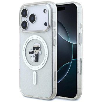 Karl Lagerfeld IML Karl Choupette Glitter MagSafe - Etui iPhone 17 Pro (przezroczysty)