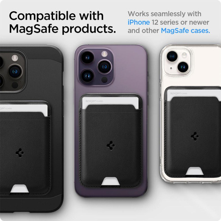 Spigen Valentinus Pro MagSafe - Portfel magnetyczny (Black)