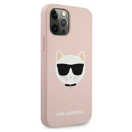 Karl Lagerfeld Choupette Head Silicone - Etui iPhone 12 / iPhone 12 Pro (różowy)