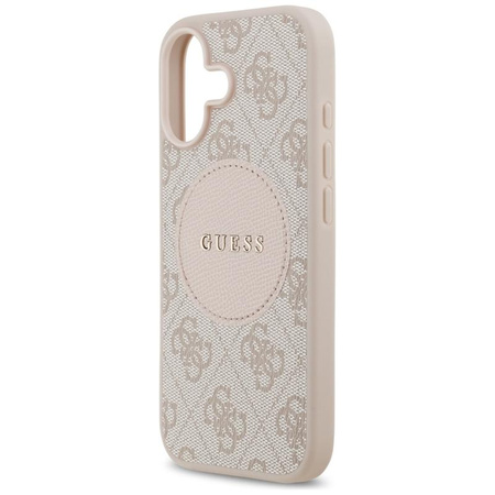 Guess 4G Circle Classic Logo MagSafe - Etui iPhone 17 (różowy)