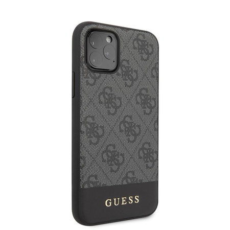 Guess 4G Bottom Stripe Collection - Etui iPhone 11 Pro (szary)