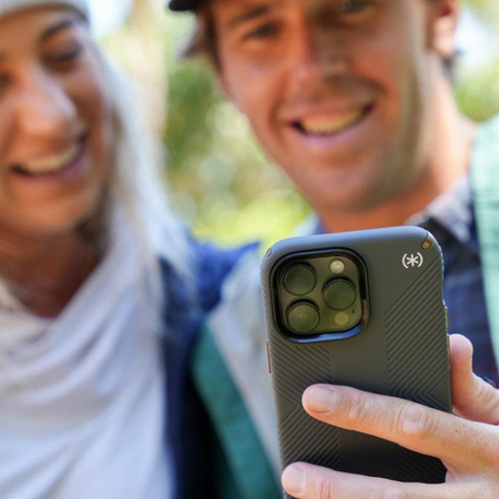 Speck Presidio2 Grip - Antypoślizgowe etui iPhone 14 Pro (Charcoal / Cool Bronze / Slate)