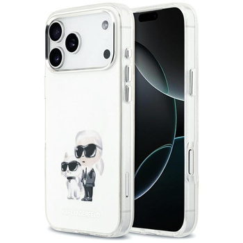 Karl Lagerfeld IML Aquarelle Karl & Choupette & Logo MagSafe - Etui iPhone 17 Pro Max (biały)