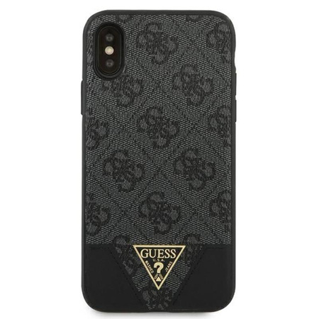 Guess 4G Triangle Collection - Etui iPhone Xs / X (szary)