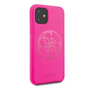 Guess Slilicon 4G Tone on Tone Logo - Etui iPhone 11 (Fuchsia)