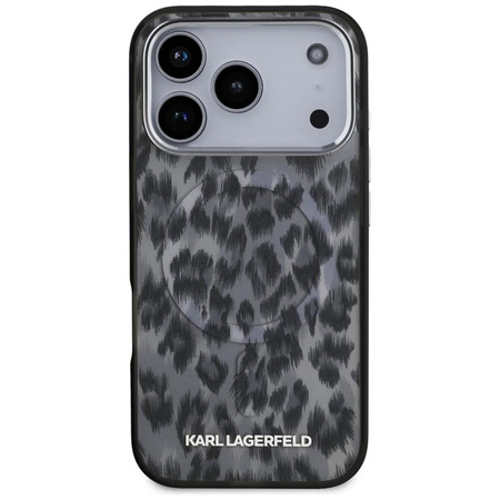 Karl Lagerfeld IML Leopard Pattern MagSafe - Etui iPhone 17 Pro (czarny)