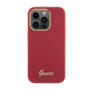 Guess Silicone Script Metal Logo & Frame - Etui iPhone 15 Pro (magenta)