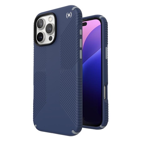 Speck Presidio2 Grip - Etui iPhone 16 Pro Max (Coastal Blue / Dust Grey / White)