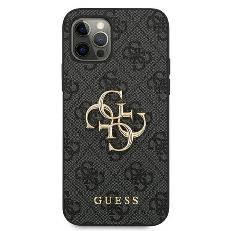 Guess 4G Big Metal Logo - Etui iPhone 12 Pro Max (szary)