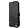 BMW Booktype M Carbon Stripe - Etui iPhone 13 Pro Max (czarny)