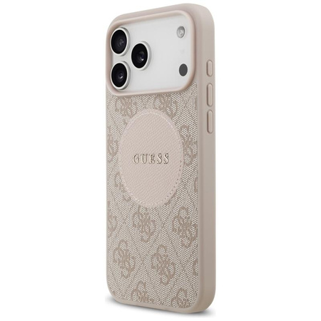Guess 4G Circle Classic Logo MagSafe - Etui iPhone 17 Pro Max (różowy)