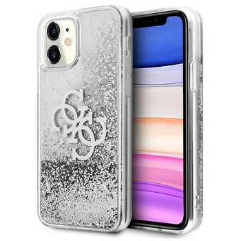 Guess Liquid Glitter 4G Big Logo - Etui iPhone 11 (srebrny)