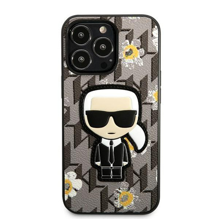 Karl Lagerfeld Iconic Karl Flower - Etui iPhone 13 Pro Max (szary)