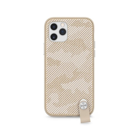 Moshi Altra - Etui z odpinaną smyczką iPhone 12 / iPhone 12 Pro (system SnapTo) (Sahara Beige)