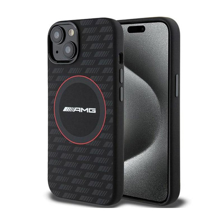 AMG Silicone Carbon Pattern MagSafe - Etui iPhone 15 (czarny)