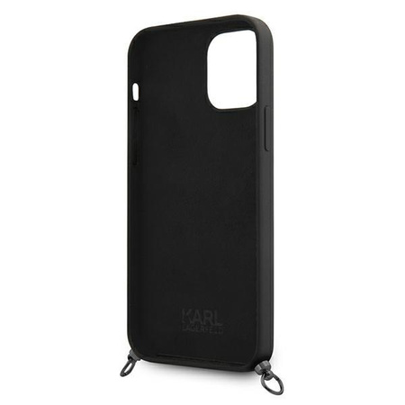 Karl Lagerfeld Fullbody Silicone Iconic Cord - Etui iPhone 12 Pro Max (Black)