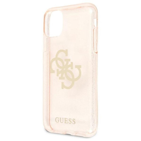 Guess Glitter 4G Big Logo - Etui iPhone 11 (złoty)