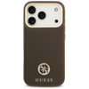 Guess Grained Strass Logo MagSafe - Etui iPhone 17 Pro (brązowy)
