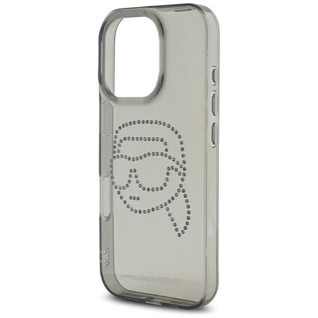 Karl Lagerfeld IML Rhinestones Karl Head - Etui do iPhone 16 Pro (czarny)