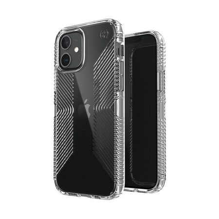 Speck Presidio Perfect-Clear with Grips - Etui iPhone 12 / iPhone 12 Pro z powłoką MICROBAN (Clear)