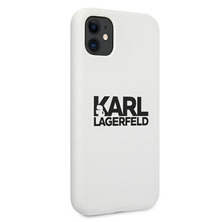 Karl Lagerfeld Silicone Stack Logo - Etui iPhone 11 (biały)