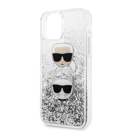Karl Lagerfeld Liquid Glitter Hearts - Etui iPhone 11 Pro