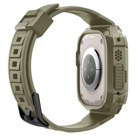 Spigen Rugged Armor Pro - Pasek z obudową do Apple Watch Ultra 49 mm (Vintage Khaki)