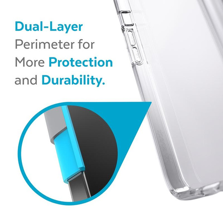 Speck Presidio Perfect-Clear + Ombre - Etui iPhone 13 z powłoką MICROBAN (Clear/Atmosphere Fade)