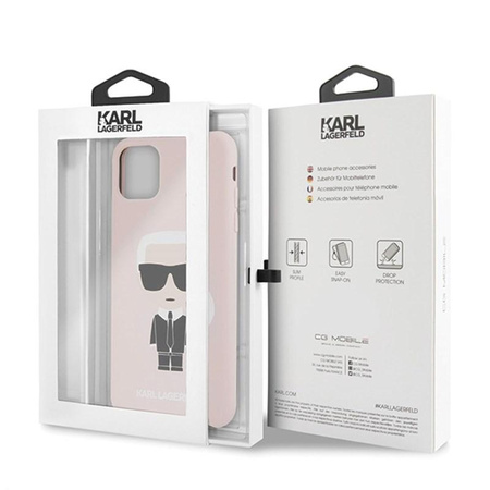 Karl Lagerfeld Fullbody Silicone Iconic - Etui iPhone 11 Pro Max (Pink)