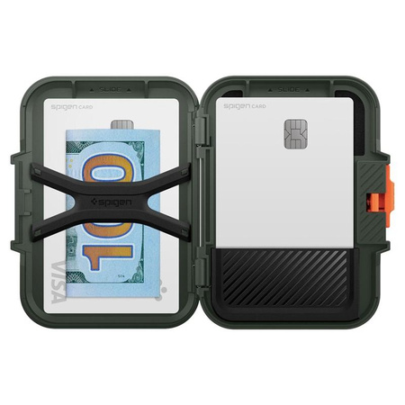 Spigen Lock Fit MagSafe - Portfel magnetyczny (Military Green)