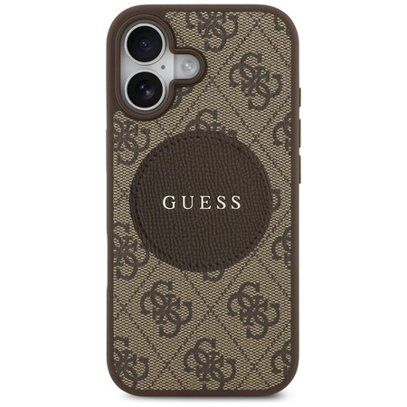 Guess 4G Circle Classic Logo MagSafe - Etui iPhone 17 (brązowy)
