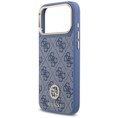 Guess 4G Strass Logo MagSafe - Etui iPhone 17 Pro Max (niebieski)