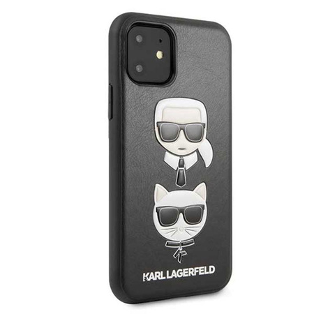 Karl Lagerfeld Embossed Case Karl & Choupette - Etui iPhone 11 (Black)