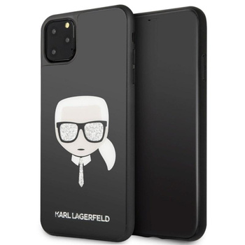 Karl Lagerfeld Double Layers Glitter Head - Etui iPhone 11 Pro Max (Black)