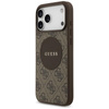 Guess 4G Circle Classic Logo MagSafe - Etui iPhone 17 Pro Max (brązowy)