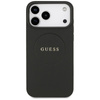 Guess Grained Ring MagSafe - Etui iPhone 17 Pro Max (czarny)