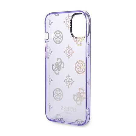 Guess Peony Glitter Case – Etui iPhone 14 Plus (Liliowy)